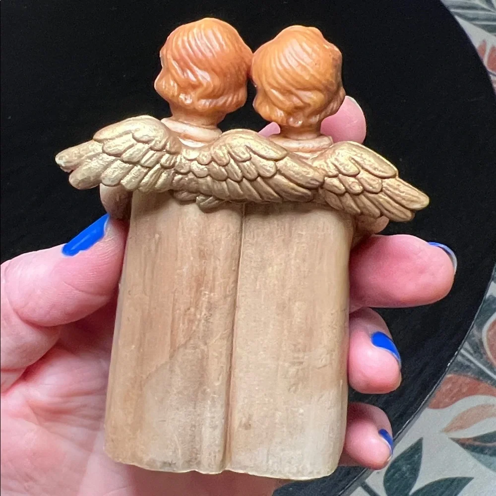 Vintage Christmas Kurt Adler Made in British Hong Kong Angels Cherubs Figurine - Picture 3 of 5